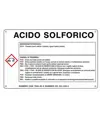 Cartello sostanza pericolosa 'acido solforico'