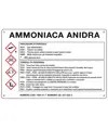 Cartello sostanza pericolosa 'ammoniaca anidra'