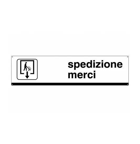 Cartello spedizione merci per segnaletica aziendale
