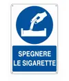 Cartello  spegnere le sigarette