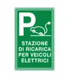 Cartello 'stazione di ricarica per veicoli elettrici'