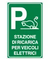 Cartello 'stazione di ricarica per veicoli elettrici'