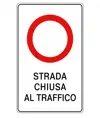 Cartello 'strada chiusa al traffico'
