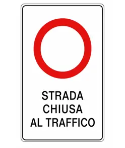 Cartello 'strada chiusa al traffico'