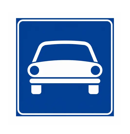 Cartello strada riservata ai veicoli a motore
