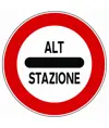 Cartello Stradale Alt Stazione
