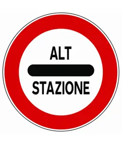 Cartello Stradale Alt Stazione