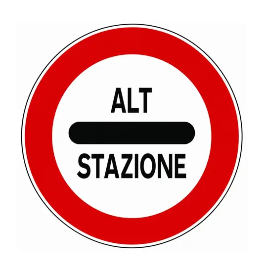 Cartello Stradale Alt Stazione