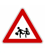 Cartello stradale attraversamento bambini