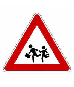 Cartello stradale attraversamento bambini