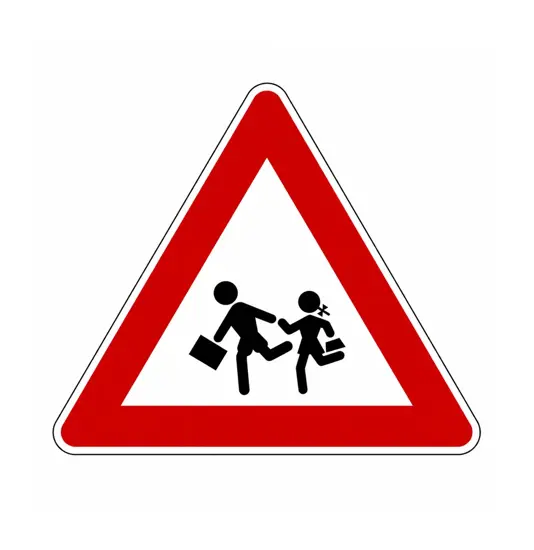 Cartello stradale attraversamento bambini