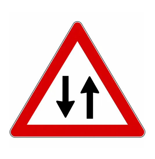 Cartello stradale doppio senso di circolazione