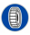 Cartello stradale obbligo catene da neve