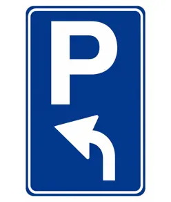 Cartello stradale parcheggio avanti a sinistra  60x90 cm
