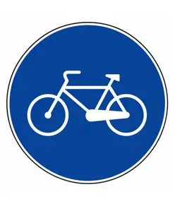 Cartello stradale pista ciclabile