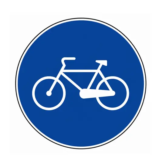 Cartello stradale pista ciclabile