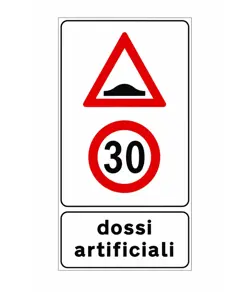 Cartello stradale preavviso dossi