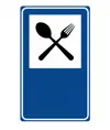 Cartello stradale ristorante