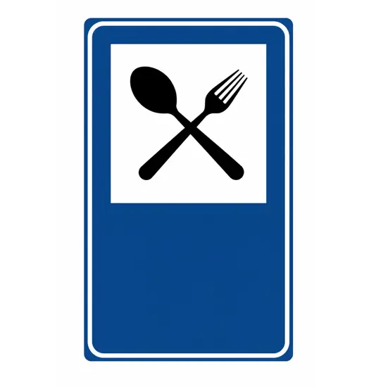 Cartello stradale ristorante