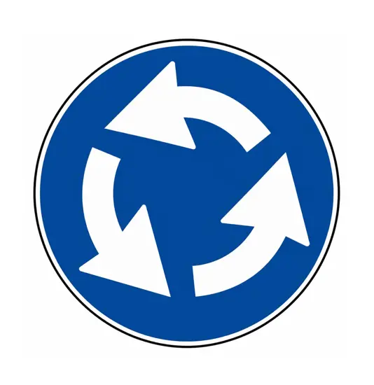 Cartello senso rotatorio