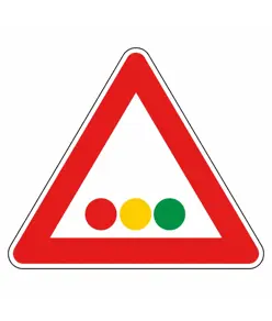 Cartello stradale semaforo orizzontale