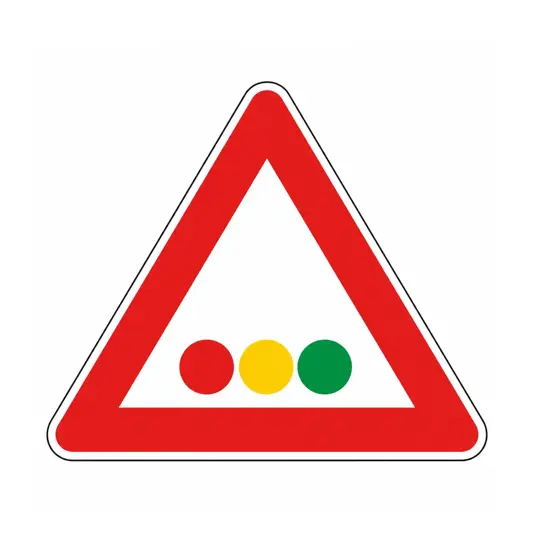 Cartello stradale semaforo orizzontale