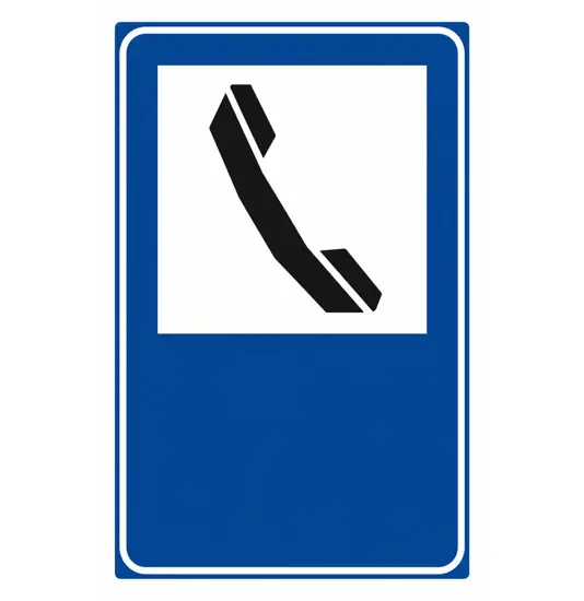 Cartello stradale telefono di emergenza
