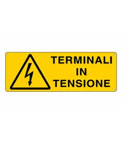etichette adesive 'terminali in tensione