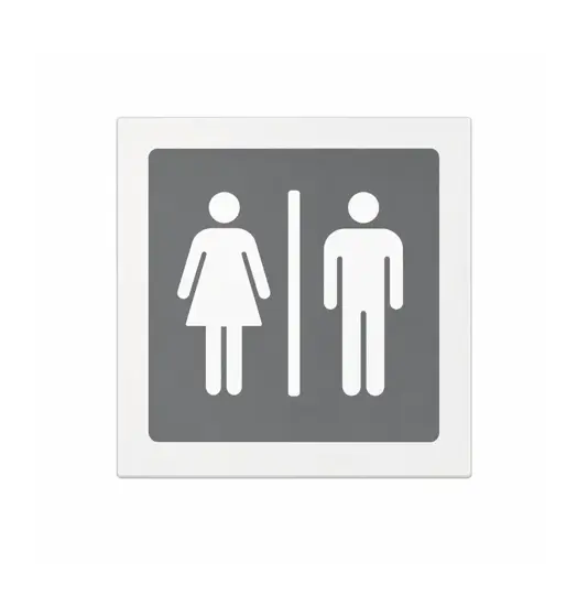 Cartello 'toilette uomo/donna'