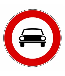 Cartello transito vietato agli autoveicoli