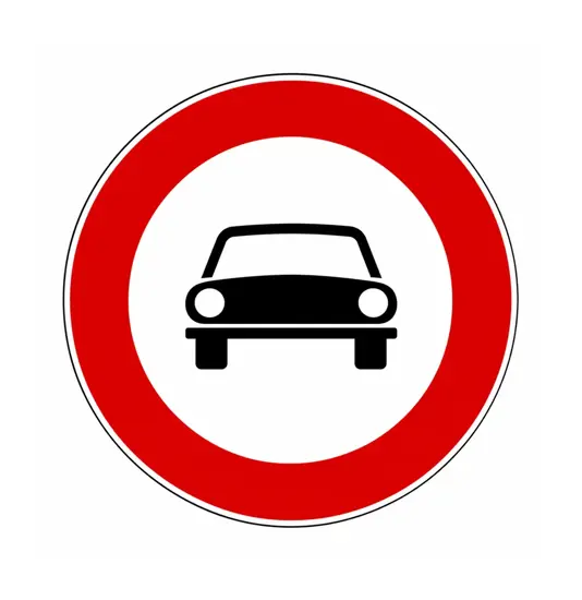 Cartello transito vietato agli autoveicoli