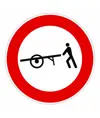 Cartello transito vietato ai veicoli a braccia