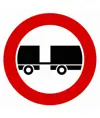 Cartello transito vietato ai veicoli con rimorchio