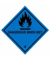 Cartello Trasporto Merci "Dangerous when wet"