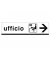 Cartello 'ufficio' in alluminio piano