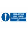 Cartello  usare i mezzi di protezione individuale (DPI)