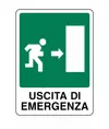 Cartello 'uscita di emergenza a destra
