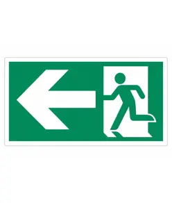 etichette adesive 'uscita di emergenza a sinistra' solo simbolo