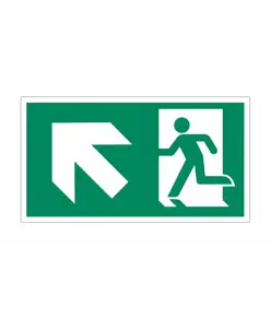 etichette adesive 'uscita di emergenza avanti/a sinistra' solo simbolo