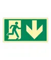 Cartello Uscita di Emergenza Indietro Fotoluminescente