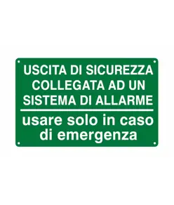 Etichetta adesiva 'uscita collegata sistema allarme'
