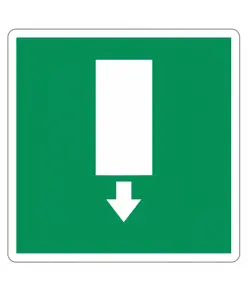 Cartello 'uscita di sicurezza indietro'