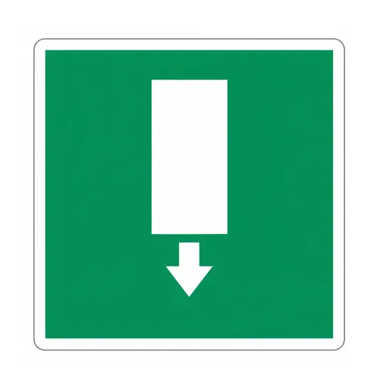 Cartello 'uscita di sicurezza indietro'
