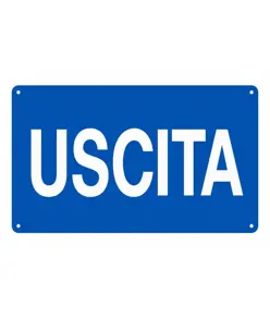 Etichetta adesiva indicazione uscita