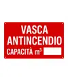 Cartello 'vasca antincendio capacità mc____'