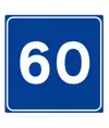 Cartello velocità consigliata 60 km/h