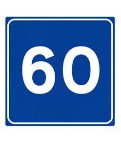 Cartello velocità consigliata 60 km/h