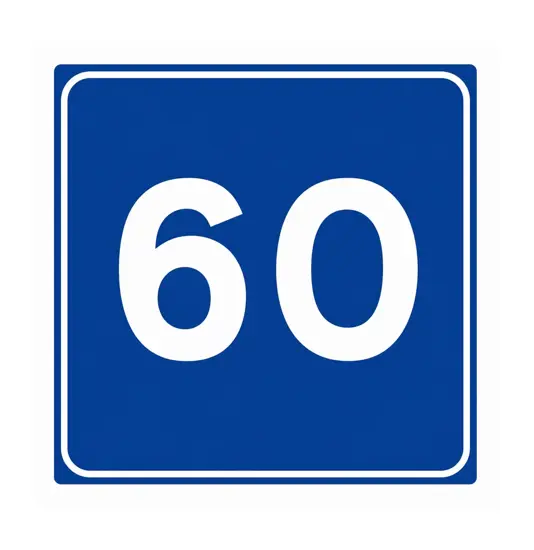 Cartello velocità consigliata 60 km/h