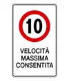 Cartello velocità massima consentita  40x60 cm