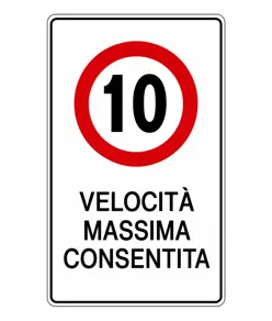 Cartello velocità massima consentita  40x60 cm